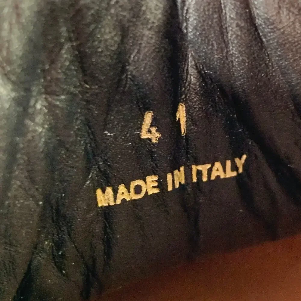 ALAIA Size 8 Black Silver Grommets Leather Lace-Up Low Top Sneakers - Picture 8 of 8